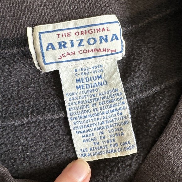 VINTAGE Arizona Blue Jeans Crewneck Sweatshirt Sz Medium‎ M Mens Made Korea - Picture 3 of 9